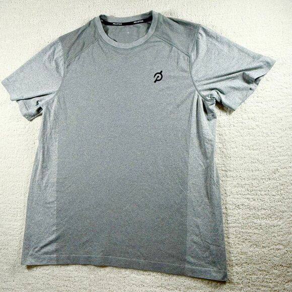 Peloton Seamless Short Sleeve Athletic T Shirt in Light Gray - US Men’s XL - Picture 1 of 8